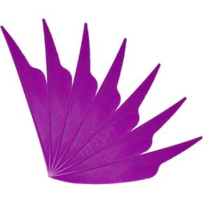 PATIKIL Arrow Vanes Turkey Feather Fletching Shield Cut Archery Fletch Right Wing for Hunting Target Shooting