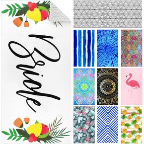 Bride Gifts Oversized Microfiber Pool Camping Towel - 72"x36"Quick Fast Dry Sand Free Extra Large Big Outdoor Travel Swim Blanket Yoga Personalized Gift for Wedding Bridal Shower Bachelorette Party