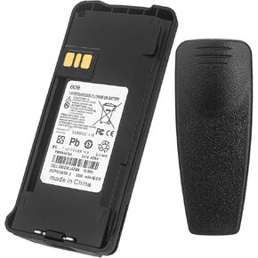 PMNN4476 Replacement Battery，2500mAh Li-ion Battery for Motorola CP185 CP1200 CP1300 CP1600 CP1660 PMNN4476a Radios BLI-4081 PMNN4081 4080 4082 PMNN4404 with Belt Clip (2Pack+Belt Clip)
