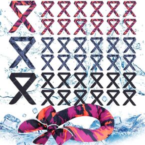 Lenwen 36 Pcs Cooling Scarf Neck Wraps Ice Cooling Bandana Headband for Hot Weather Outdoor Cooler