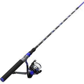 Zebco Splash Spinning Reel and Fishing Rod Combo, Fiberglass Rod, 2-Bearings, All Metal Gears, 5.2:1 Gear Ratio