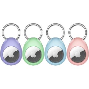 Airtag Holder Keychain, Pnitri Premium PC Material Airtag Case with Full-Body Protection, AiR tag Lock with Key Ring, Non-Drop Design& Ultra Durable for Cute Pet, Dog, Cat, Luggage, Kid, Car, Backpack