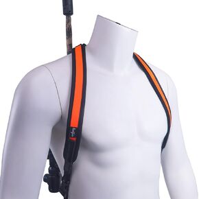 HUNTPAL Backpack Style Hands-Free Sling, Neoprene Padded Double Shoulder Strap w/o Swivels, Universal Backpack Strap for Outdoors