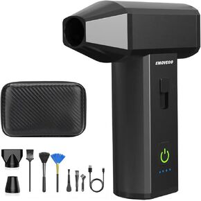 Compressed Air Duster, Blower Fan, Electric Duster 130000RPM Keyboard Cleaner - Car Cleaning Kit Turbine Fan Jet Fan No Air Canned Duster for Cleaning, Infinite Gear Adjustment, Free Storage Box in Saudi Arabia