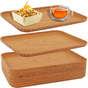 صواني فنية بلاستيكية ، 10 عبوات كبيرة من الصواني البلاستيكية القابلة للتكديس الصواني الحرف اليدوية صينية تقديم صينية ، والطلاء ، والخرز ، ودرج التخزين والتقديم (12.2 × 8.9 بوصة) (أخضر) in Kuwait