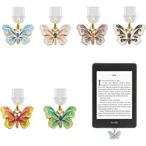 6 Pcs Cute Dust Plug Charm Compatible with Kindle Paperwhite 2021 Released,Pendants Dustproof Plugs,Charging Port Plugs Pendants for Most Phon