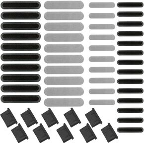 10 Pack Anti Dust Plugs for USB Type C, with 44 Pcs Phone Speaker Dustproof Stickers, Anti Dust Cover Protector Cap with Mesh Anti Dust Proof Adhesive Cover Kit for iPhone 15 16 Plus Pro Max, Samsung