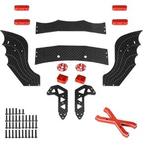 مجموعة من الألياف الخلفية القابلة للتعديل مجموعة الألياف الخلفية ل 1/7 ARRMA 6S الأجزاء الترقيات F1 لا حدود لها (أسود)