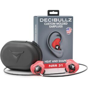Decibullz Custom Molded Earplugs Pro Pack (Red) Bundle