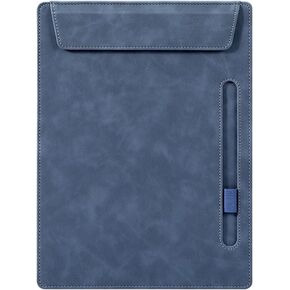 مجلد الحافظة الجلدية A4 ، ملف Clipboard A4 Binder ، محفظة جلدية للرجال والنساء ، موثق محفظة الأعمال ، مع حامل قلم واحد وأكمام وثيقة ، حافظة Notepad (أسود) in Kuwait