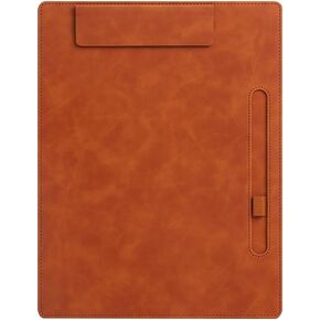 A4 Leather Clipboard Folder, Binder clipboard A4 Clip File, Leather Portfolio for Men and Women, Business Portfolio Binder, with 1 Pen Holder & Document Sleeve, Notepad Clipboard (Black) in Kuwait