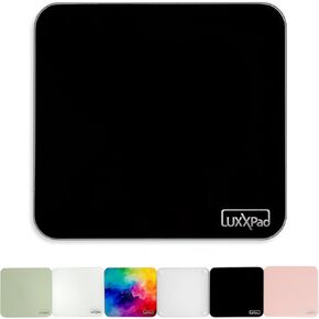 لوحة Glassboard Studio Luxxpad Pad Glass Mouse - ألعاب وسادة الماوس وملاحظة محو جافة ، وسادة ، وزجاج قوي مقسى مع أقدام مطاطية غير انزلاق للألعاب والعمل (الأسود ، 7.5 "× 8")