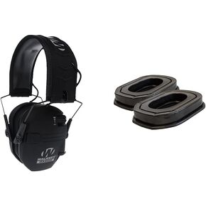 Walker's Razor Slim Electronic Muff with Gel Filled Ear Pads, Black