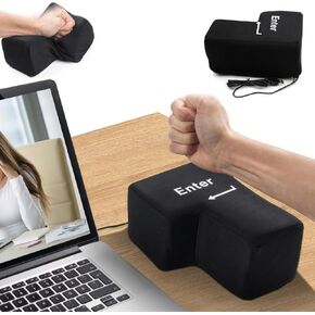 حقيبة اللكم المكتبية ، زر أدخل العملاق ، تراجع لعبة الإجهاد ، زر إدخال USB كبير ، زر إبداعي كبير الحجم الكبير ، زر وسادة المكتب الاقتصادية مريحة لمكافحة الإجهاد للبالغين (أسود)