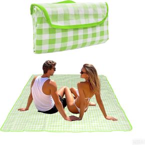 Outdoor Picnic Blanket,Extra Large Picnic Blanket Beach Blankets, Picnic Mat Waterproof Sand Proof Foldable Portable for Outdoor Camping Hiking Travel Grass Music Festival Lawn Mats (Yellow) in Kuwait