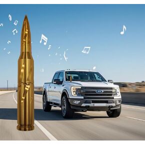 White Car Truck Bullet Antenna 50 Cal Bullet Antenna Truck Accessories Universal Replacement for GMC Sierra 1500 Chevy Dodge Ram Silverado 1500 2500 3500 Ford F150 F250 F350 Spiral (White, 5.5inch)