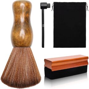 Vinyl Record Cleaning Kit, Bettoor 3-in-1 Record Cleaner, Clean Brush for Vinyl Record, Includes Velvet Brush, Microfiber Brush, Stylus Brush & Storage Pouch