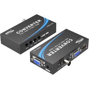 EKL AV/BNC + VGA إلى محول VGA + HDMI مع منفذ صوت 3.5 مم لجهاز الكمبيوتر المحمول عرض الكمبيوتر MAC Projector