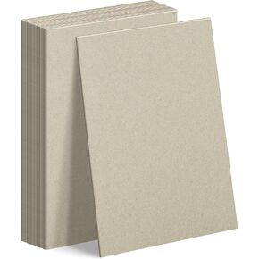 AUEAR, 20 Pack 12x12 Chipboard Sheet, 50pt Thick Bookboard, Scrapbooking Chipboard, Book Binders Board, Paper Board for Crafting Project (Grey)