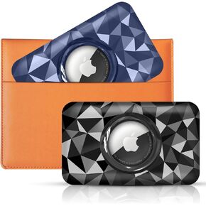 2 Pack Ultra Thin Airtag Wallet حامل للرجال والنساء ، حامل بطاقات خفيفة الوزن لـ Apple Airtag ، علبة بطاقة ضئيلة للمحفظة ، جواز السفر ، المحفظة ، حقيبة اليد ، حقيبة القابض (أسود 2pcs) in Kuwait