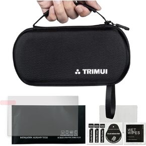 Durable EVA Case for Trimui Smart Pro - Waterproof, Shockproof, with 5-Inch Screen Protector for Travel & Storage Black