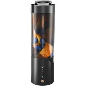 Portable Blender, Personal Size Blender for Smoothies and Shakes, 15oz Travel Blenders with 6 Stainless Steel Blades, Powerful & Rechargeable, 4000mAh Battery, USB Charging (Black)