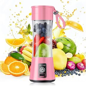 Portable Blender for Smoothies & Shakes - Personal Blender with 12Oz Traveling Cup, BAP Free Juice, 6 Stainless Steel Blades, Freshly Squeezed for Office/Picnic/Sprots