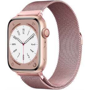 شريط حلقة ميلانو الأصلي متوافق مع Apple Watch 38mm 40mm 41mm 42mm 44mm 45mm 46mm 49mm - Women & Men الإغلاق المغنطيسي حزام معدني قابل للتعديل لسلسلة IWatch 10 9 8 7 6 5 4 3 2 1 ، Ultra ، SE