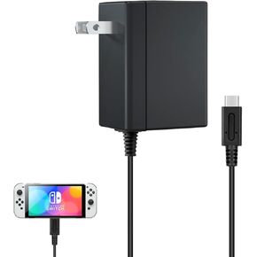 Switch Charger 15V 2.6a مع كابل طوله 5 أقدام ، مزود طاقة محول AC السريع للتبديل/OLED TV Mode Charger Portable Artail