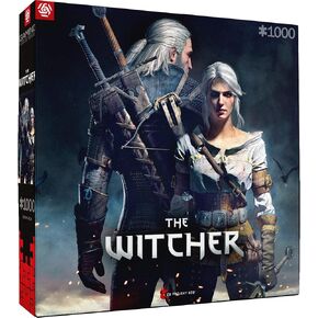 Gaming Puzzle The Witcher Geralt and Ciri Computer Game Puzzles for Teenagers and Adults Leisure Ideas Inspired by a Computer Game | 1000 Pieces | 68 x 48 cm