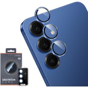 Individual Camera Lens Protector for Samsung Galaxy S25 Ultra,Metal Frame Ultra-HD Tempered Glass with Auto-Alignment Tool, Anti-Scratch, Case Friendly, 1 Set(Black)