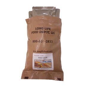 MRE Beef Stew Entrees - 6 Pack | These MRE Entrees Are NOT Military Surplus – Sourced Directly from USA Govt Contractor by Long Life Food Depot