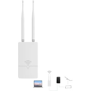 Outdoor Starlink WiFi Extender for Starlink Gen 3 Router, 300Mbps Starlink Signal/WiFi Repeater, 0.3KM Signal Coverage, IP65 Waterproof, Up to 56 Devices for Farm/Yard/RV/Campsite