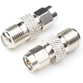SMA Male to F Female Connector ، SMA to f Type Coax Adapter 2Packs