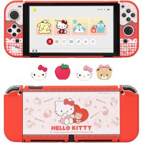 Cute Silicone Joystick Thumb Grip Caps & Protective Shell for Switch OLED