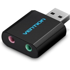 VENTION USB External Stereo Sound Card 3.5mm Aux Headphone Adapter for Windows Mac Linux PC Laptop Desktops Plug and Play USB Audio Jack Headset Converter