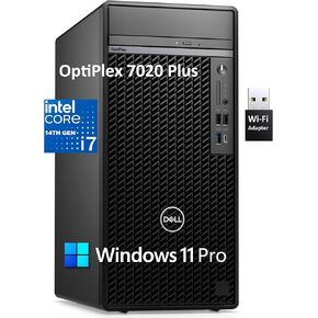 Dell OptiPlex 7020 Plus Tower 7000 Business Desktop Computer, 14th Gen Intel 20-Core i7-14700 up to 5.4GHz, 64GB DDR5 RAM, 2TB PCIe SSD, DVDRW, WiFi Adapter, Ethernet, Keyboard Mouse, Windows 11 Pro