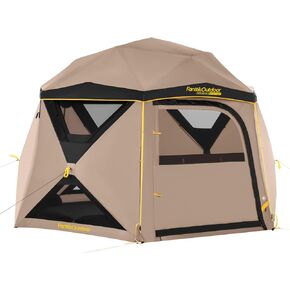 Fanttikoutdoor Alpha C6 Ultra Instant Cabin Tent 6 شخص يطفو على تخييم الخيمة في 60 ثانية محمولة مع Rainfly و Rindproof للتخييم في الهواء الطلق وبراثينج Knaki