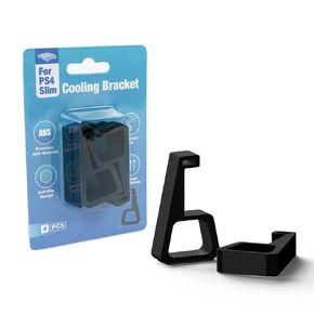 BITFUNX 4PCS Cooling Bracket for PS4 Accessories - Updated Design for Secure Fit, Horizontal Vertical Stand for PS4 Fat/Slim/Pro Game Console (for PS4 Fat (black))