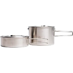Solo Stove 2 Pot Set: Stainless Steel Companion Pot Set for Solo Stove Campfire. Great for Backpacking, Camping, Survival
