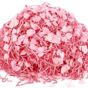 1 رطل عيد الحب مجعد المقطوعة وخلفية القلب raffia paper plag