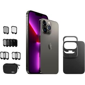 Pan's Scheme Snap Filter Phone Clip with Magnetic Adapter Lens Filter Compatible with iPhone 14 Pro Max with ND Sets, Pro-Black Mist, Streak Filters Carry Case (All Bundle-Phone 14 Pro Max)