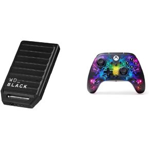 بطاقة توسيع WD Black 1TB C50 لـ Xbox ، مرخص رسميًا + Powera Fusion Pro Wireless Controller لـ Xbox Series X | S مع Lumectra ، مرخص رسميًا ويعمل على Xbox One و Windows 10/11
