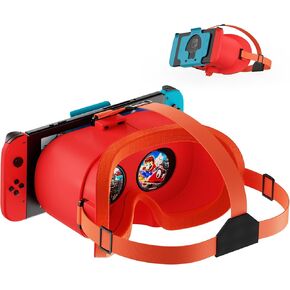 سماعات الرأس VR لـ Nintendo Switch & Switch OLED ، نظارات الواقع الظاهري المحدد مع عدسات عالية الدقة قابلة للتعديل وحزام الرأس المريح ، نظارات LABO VR 3D لملحقات التبديل