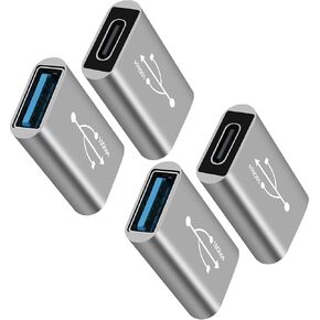 USB to USB C Adapter 2Pack,10Gbps Double Sided Data Transfer, Type-C (Female) to USB Type-A (Female) Convert Connector, Bi-Directional High Speed USB Extension Adapter Support Charge & Data Sync