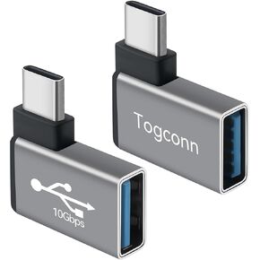 USB to USB C Adapter 4Pack, Type-C Male to USB Type-A Male Converter Connector,Support 3A Charge & 10Gbps Data Transfer Compatible with Phones, Computers, Tablet, Laptop and More