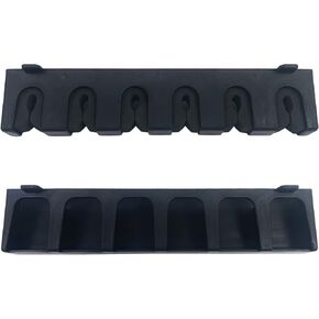 Vertica Fishing Rod Holders, Wall-Mounted – Fishing Rod Racks, Fishing Pole Holders,Fishing Rod Rack,Store 6 Rods or Combos in 12.6 Inches, for Garage & Boat, 1 Pair Black (Vertica)