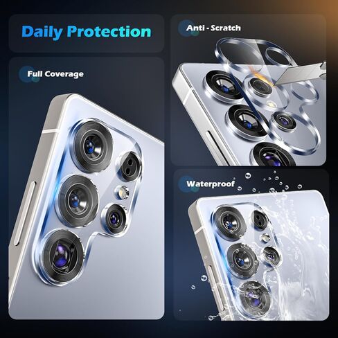 imluckies 4 Packs for Samsung Galaxy S25 Ultra Camera Lens Protector, Ultra-HD Tempered Glass & 9H Anti-Scratch Back Camera Screen Protective Film, Case-Friendly for S25Ultra, Clear in Kuwait
