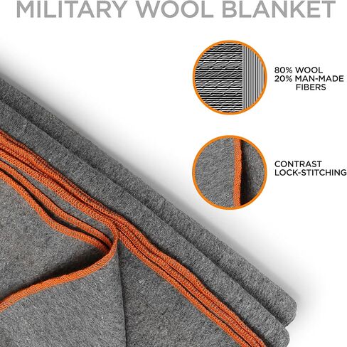 Large Military Wool Blanket - Warm & Thick Emergency Survival Blanket Great for Camping, Outdoors, Sports Events, Picnics, 4.5 lbs, 64" x 88" (Maroon) in Kuwait
