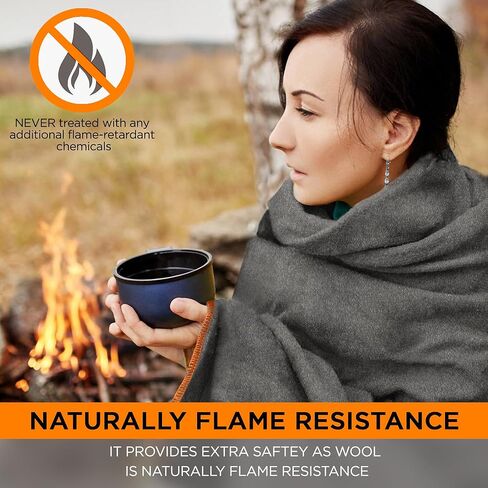 Large Military Wool Blanket - Warm & Thick Emergency Survival Blanket Great for Camping, Outdoors, Sports Events, Picnics, 4.5 lbs, 64" x 88" (Maroon) in Kuwait